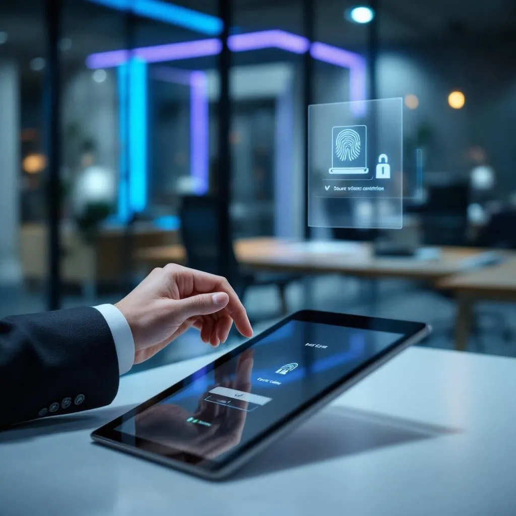 Persona votando electrónicamente